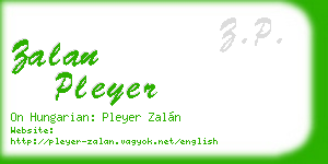 zalan pleyer business card
